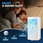 DORTALA portatif Air Conditionneur 10000 BTU, 3-in-1 Personnel AC Unité de refroidissement avec déshumidificateur, 24H Chronomètre, télécommande, kit de fenêtres & Roues, debout AC pour Chambre, Dorm, Cool jusqu'à 280 Unité monétaire