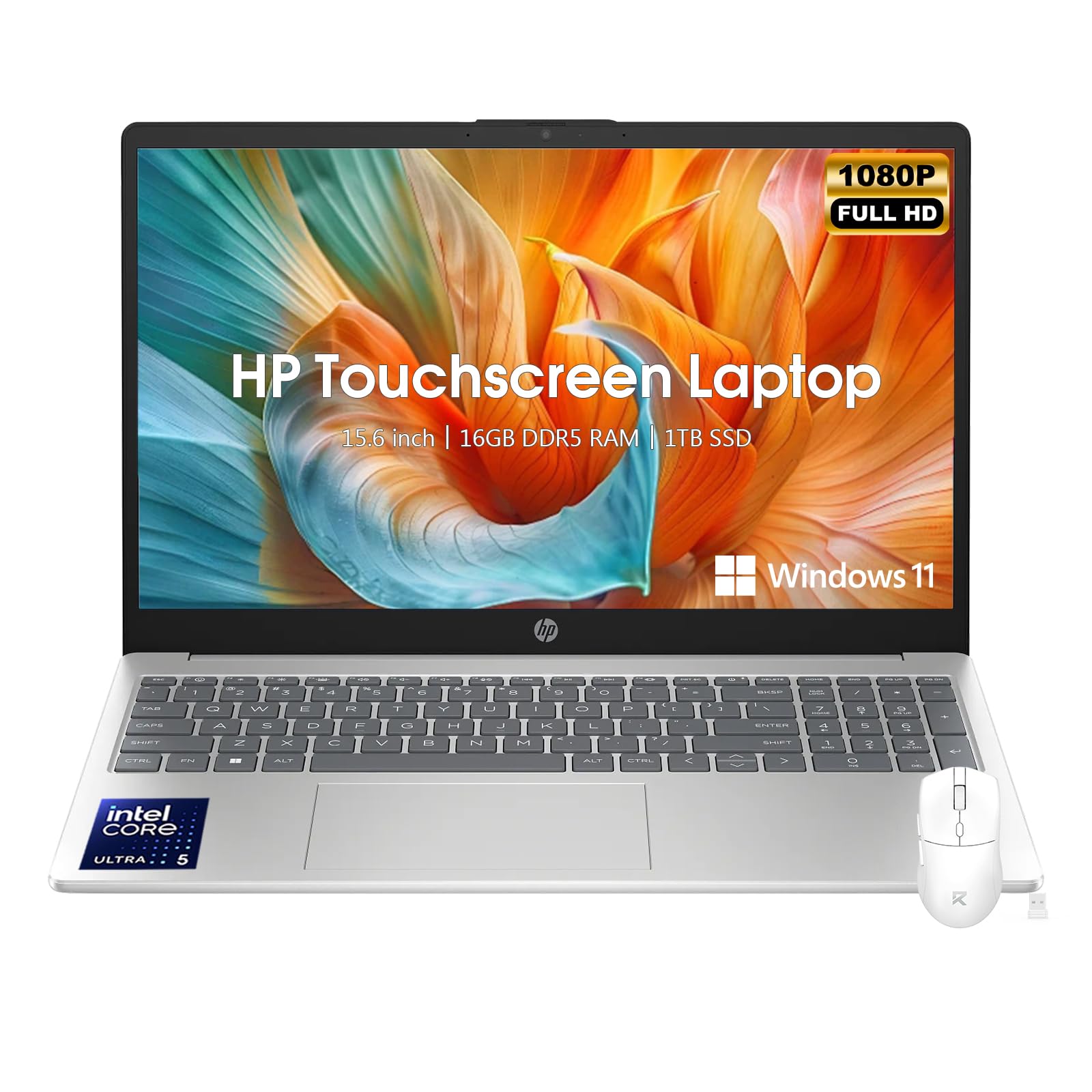 HP 15.6'' Touchscreen Laptop, 16GB DDR5 RAM, 1TB SSD, Intel Ultra 5 125H