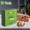 ecoKiwi Moth Repellent for Wardrobes Cedar Rings - 55 Pack - 100% Natural Cedar Balls - Anti Moth Products - Cedarwood Oil Moth Repellent for Rooms & Clothes - Moth Balls for Wardrobe with Sandpaper