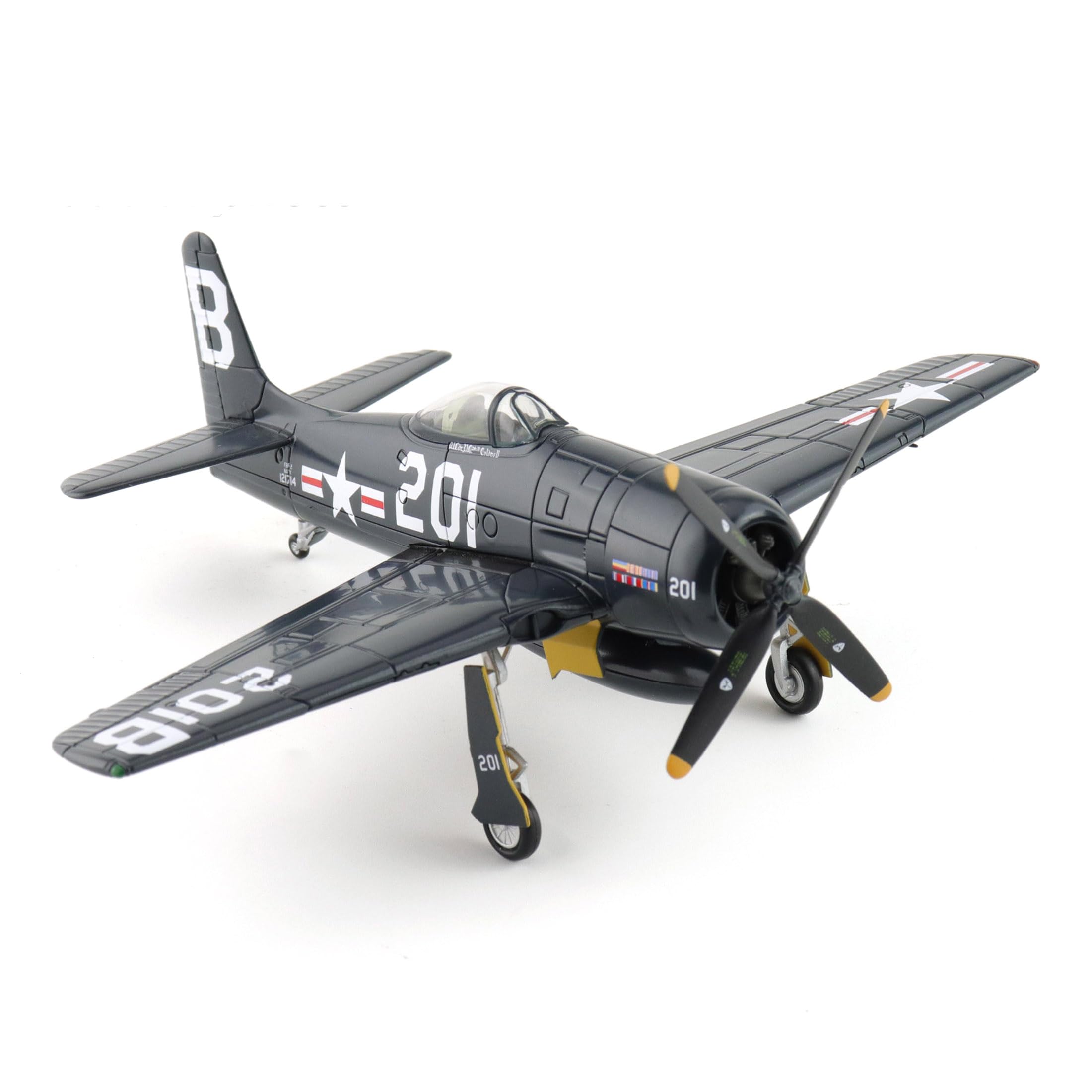 Hobby Master | Replica di aerei militari in scala 1:72 | F8F-2P Bearcats 121714, USN, Duxford 2014 (aereo restaurato) | Modello SM1014