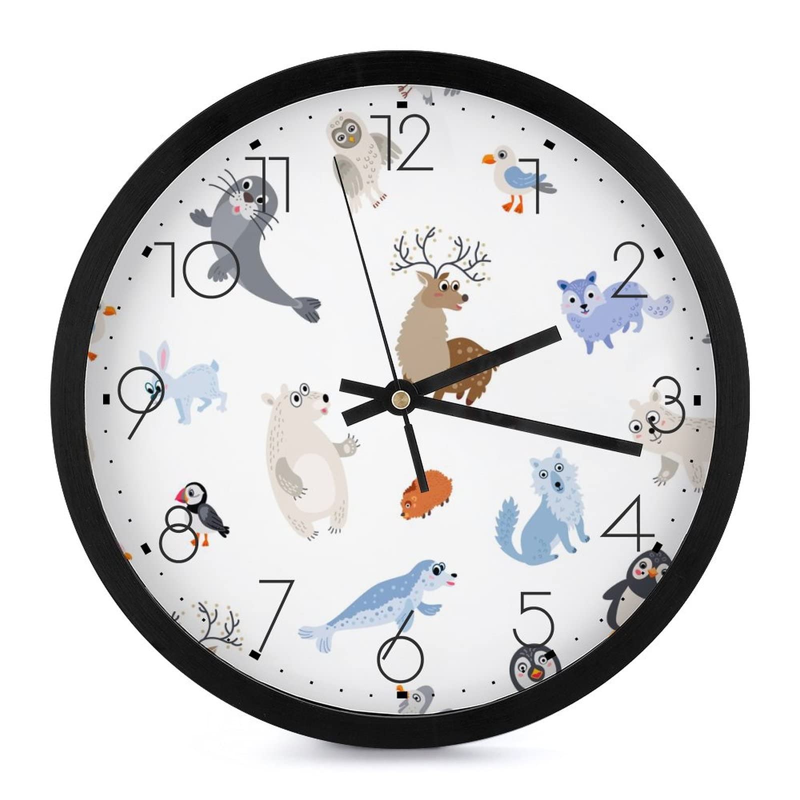 Pendule Murale Silencieuse Finis les Tic-Tac Horloge Bureau 25cm