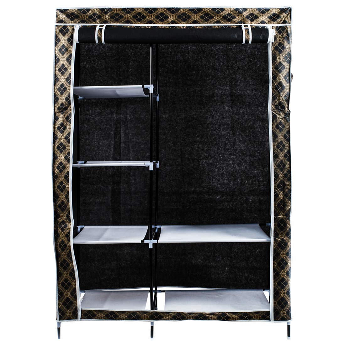 GTC® Foldable Wardrobe 6 Racks 102X43X169 cm (88105-3) Golden Storage Unit