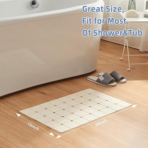 Miniatura 6 de Tapete de baño antideslizante de silicona, suave, inodoro, sin ventosas, para superficie reacabada, reglada y texturizada, tapete antideslizante de