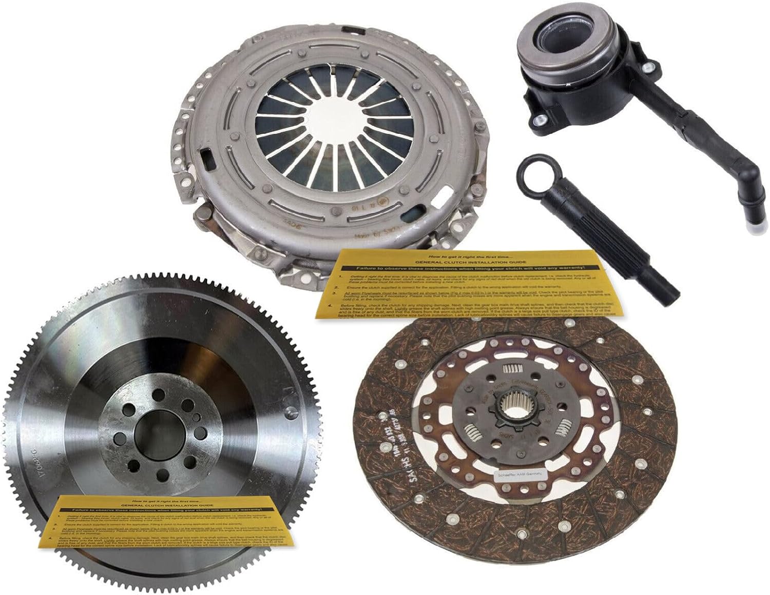 LuK CLUTCH KIT +SLAVE +EFT FLYWHEEL FOR 09-14 VW GTI EOS JETTA AUDI A3 2.0L TURBO