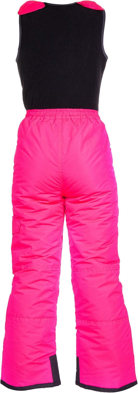 Arctic Quest Polar Fleece Water Resistant Insulated Unisex Boys and Girls Unisex Ski & Snow Bib Pants Overalls