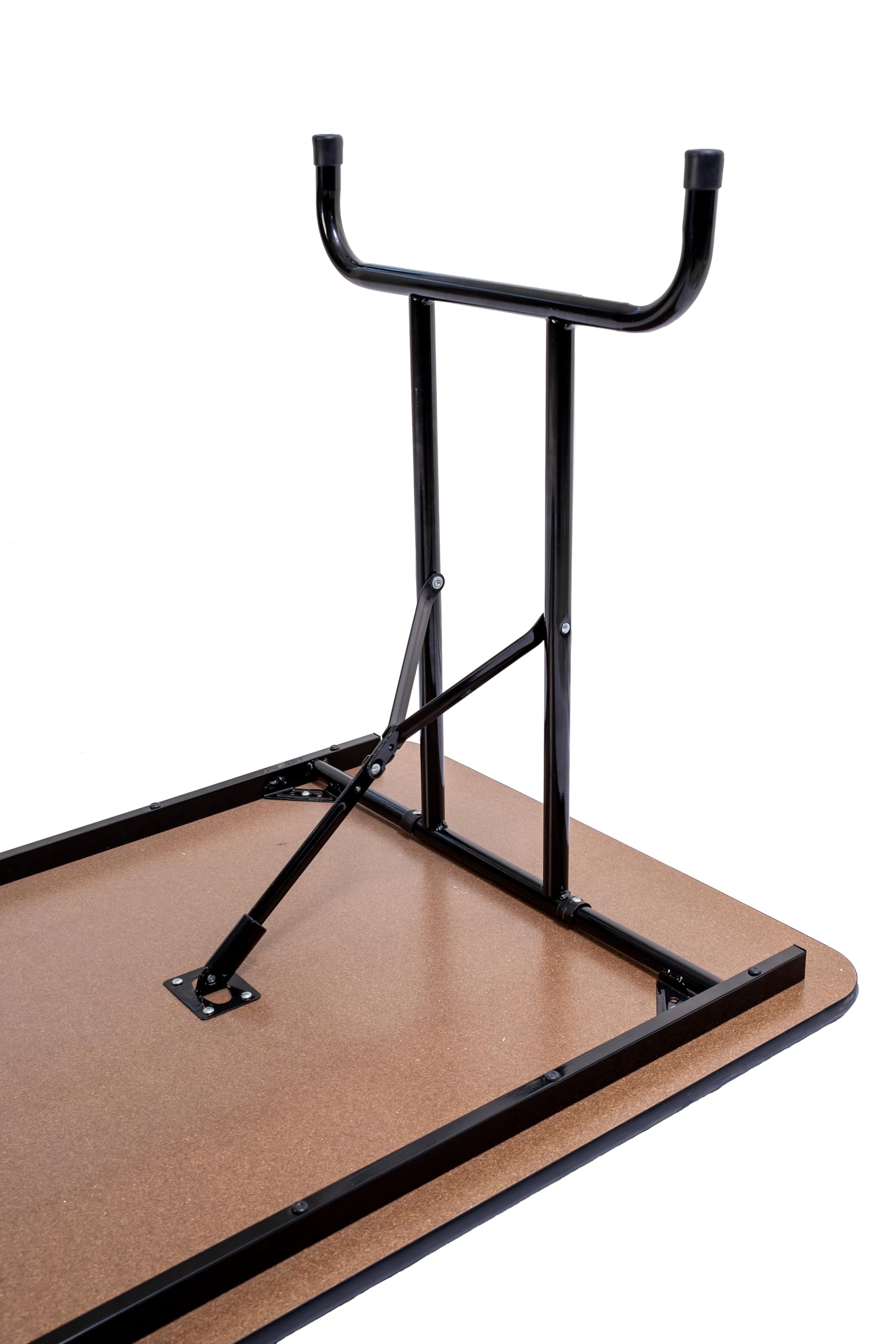 METRO Professional Tavolo da esterno, acciaio/legno, per 8 persone, pieghevole, nero/marrone