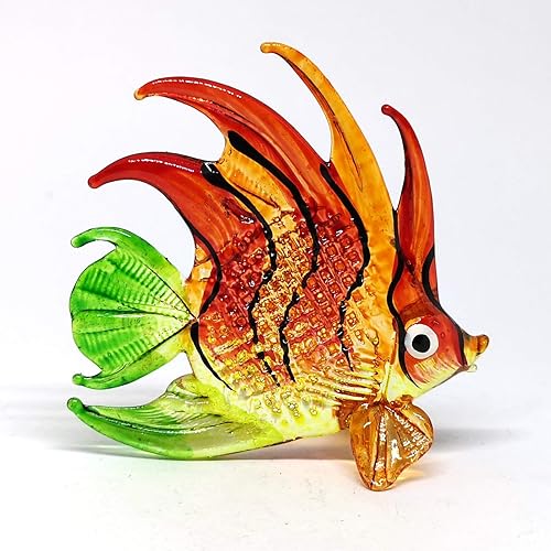 Miniatura 2 de ZOOCRAFT Acuario Artesanía Tailandesa Coleccionable Mini Figura De Peces De Vidrio Soplado A Mano Decoración