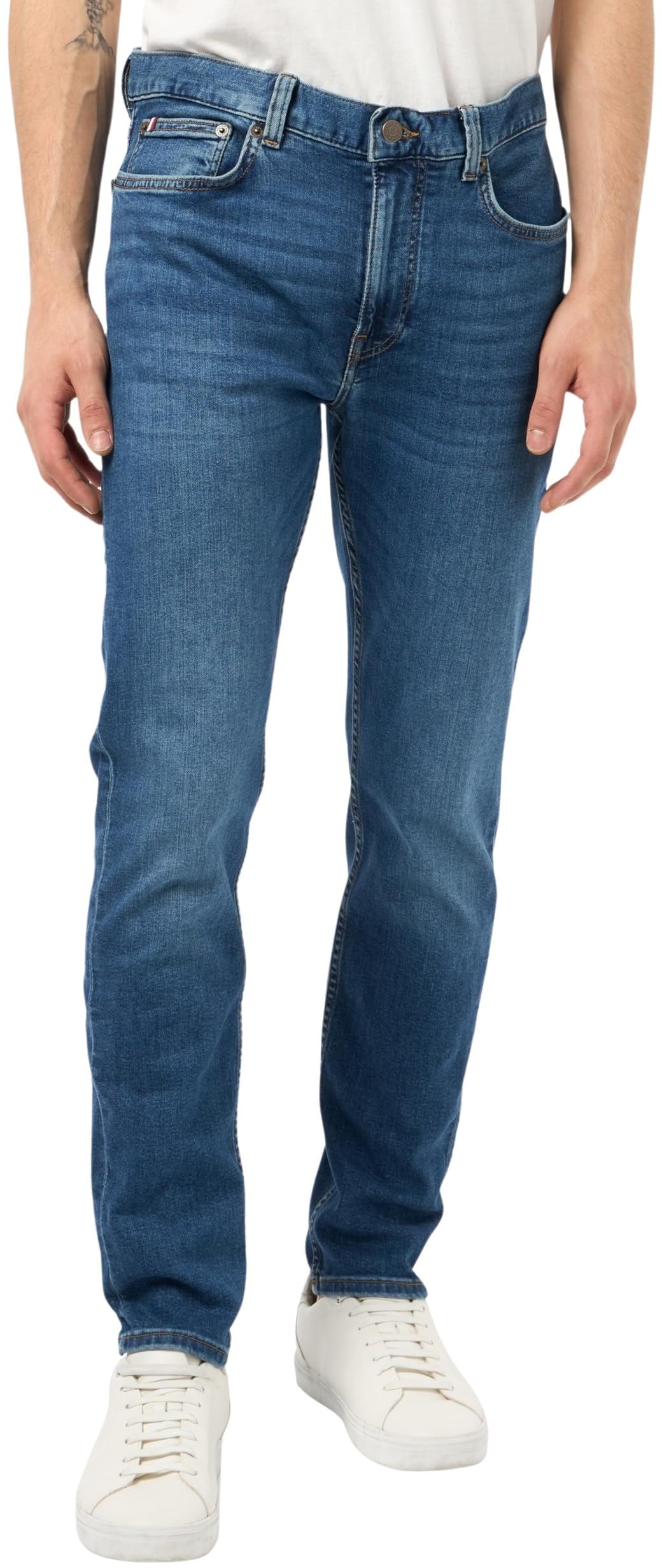 Tommy Hilfiger Men's Mid Blue Bleecker Slim Jeans