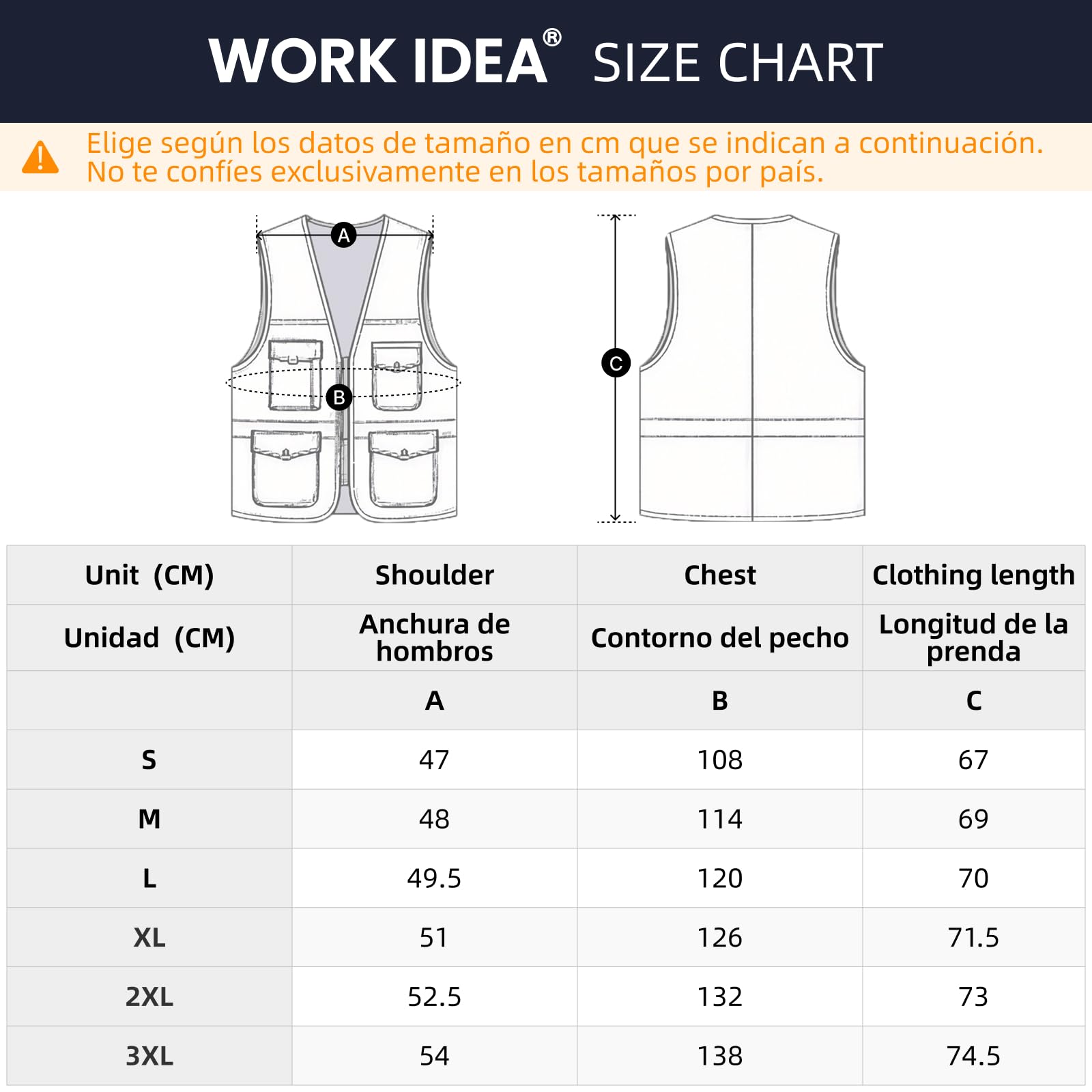 WORK IDEA Chaleco de trabajo al aire libre para hombre, chaleco de pesca multibolsillo, chaleco de campo ligero, chaleco de camuflaje, chaleco multifunción de verano, chaleco de pesca transpirable
