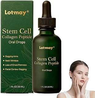 Lotmay Stem Cell Collagen Peptide Oral Drops, Hydrolyzed Liquid Collagen Peptides for Lift & Firm Skin (1PC)