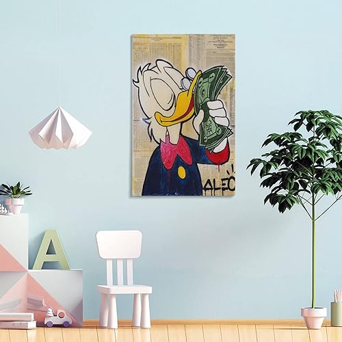 Miniatura 4 de JFU Alec-Monopolys - Póster de dinero con olor a olor, pintura decorativa en lienzo, arte de pared, para sala de estar, dormitorio, 16 x 24 pulgadas