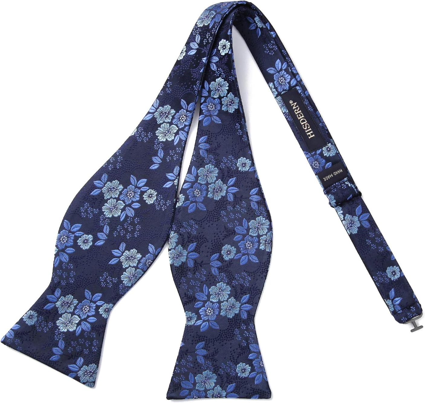 HISDERN Suspenders for Men Paisley Floral Self Tied Bow Tie and Suspender Pocket Square Sets Adjustable Wedding Braces - Image 6