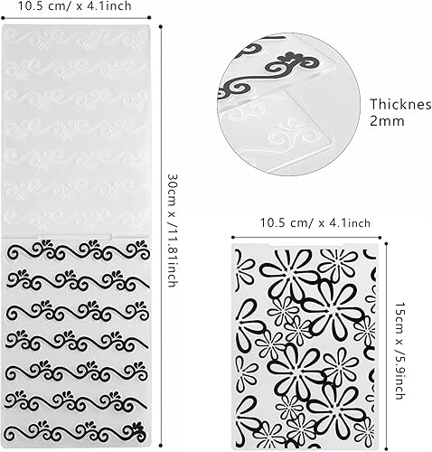 Miniatura 2 de 9 carpetas de plástico en relieve, plantilla de manualidades para álbumes de fotos, álbumes de recortes y suministros de fabricación de tarjetas