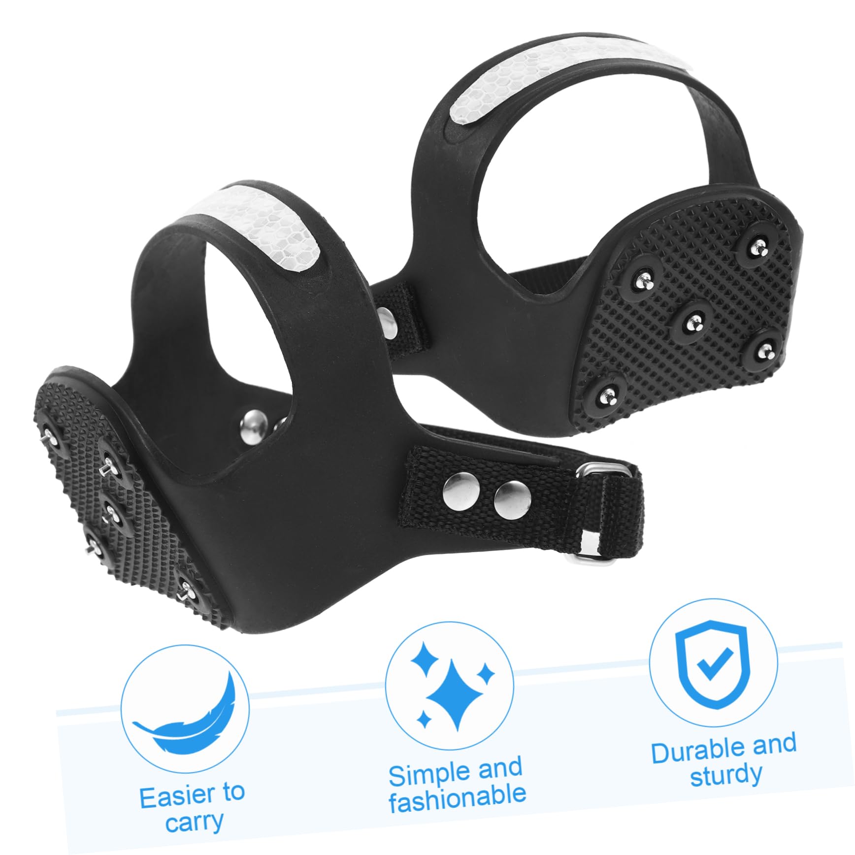 1 Paia 5 Inverno Trazione Sul Ghiaccio Impugnature Per Scarpe Da Trekking Ramponi Da Ghiaccio Punte Da Neve Per Scarpa Presa Sicura Arrampicata Su Ghiaccio Maneggiare Viaggiare