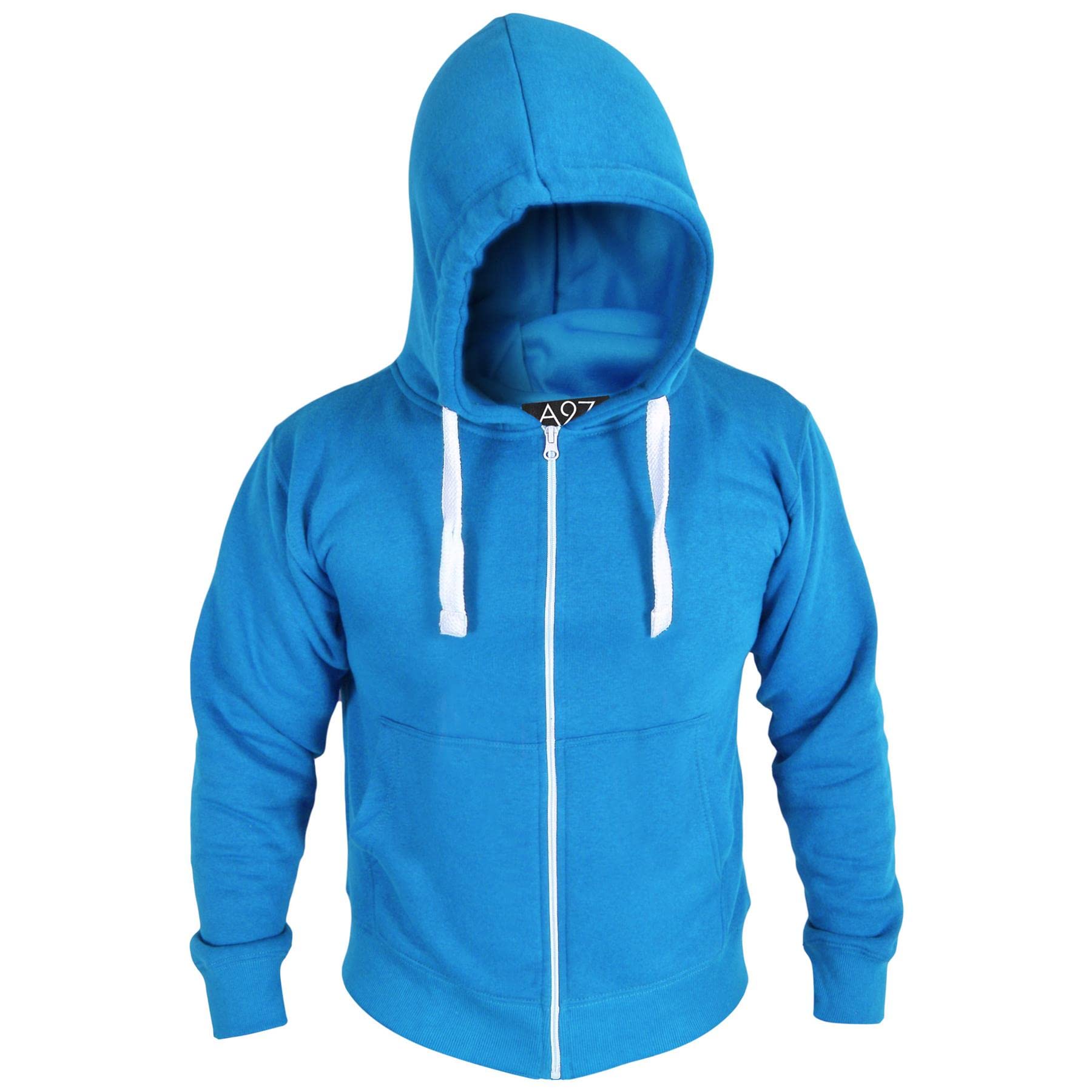 A2Z Męska bluza polarowa z zamkiem błyskawicznym z kapturem bezpieczeństwa zamek błyskawiczny długi rękaw S/M/L/XL/XXL/3XL/4XL