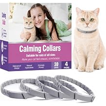 Calming Cat Collar for Anxiety Relief, 4-Pack Pheromone Cat Calming Collars, Adjustable Breakaway Safety Buckle, Soothing Comfort for Stressful Situations, Indoor Outdoor Travel Use