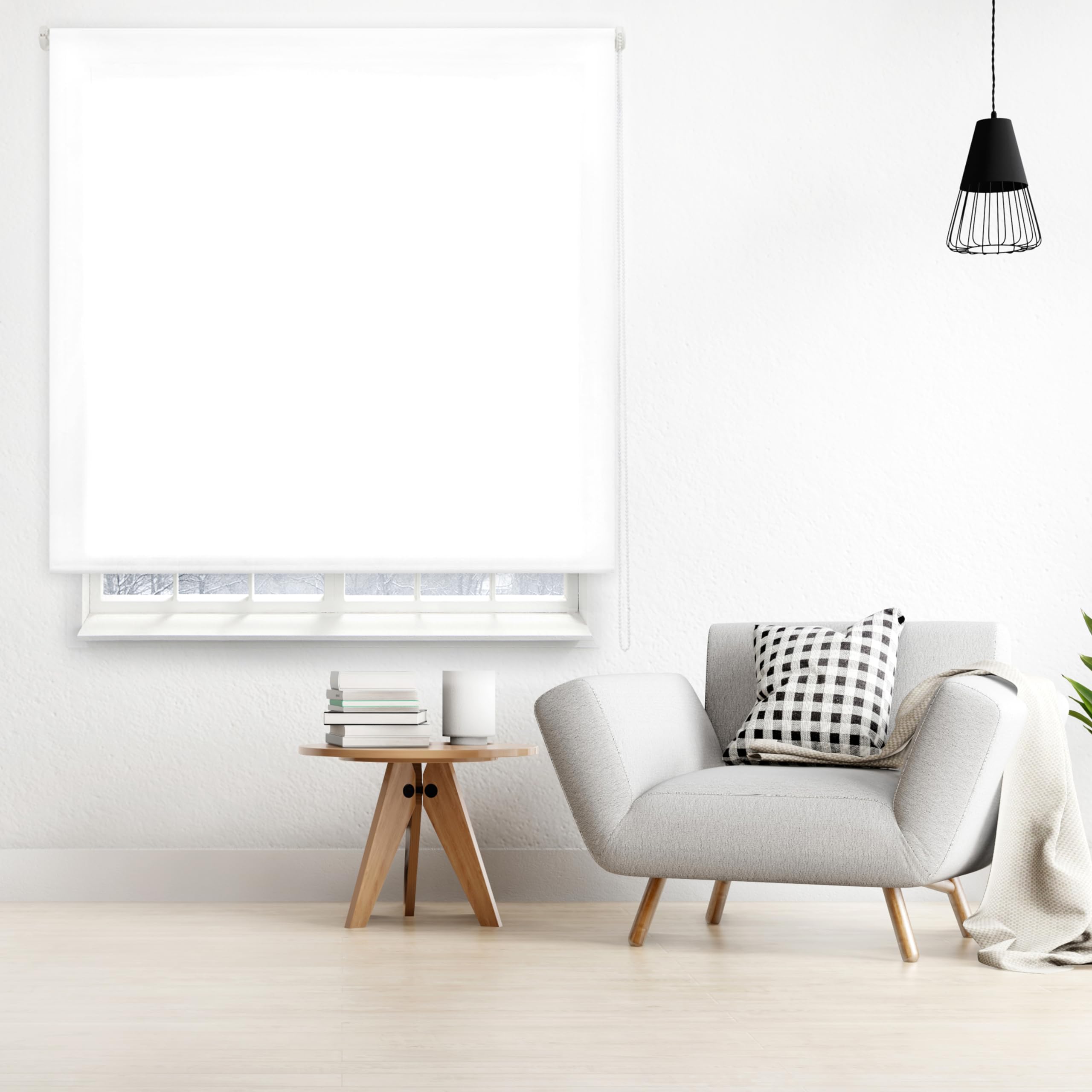 Blindecor Store Enrouleur translucide sur Mesure Store Enrouleur sur Mesure Blanc 115 x 175 cm Dimensions du Tissu 112 x 170 cm