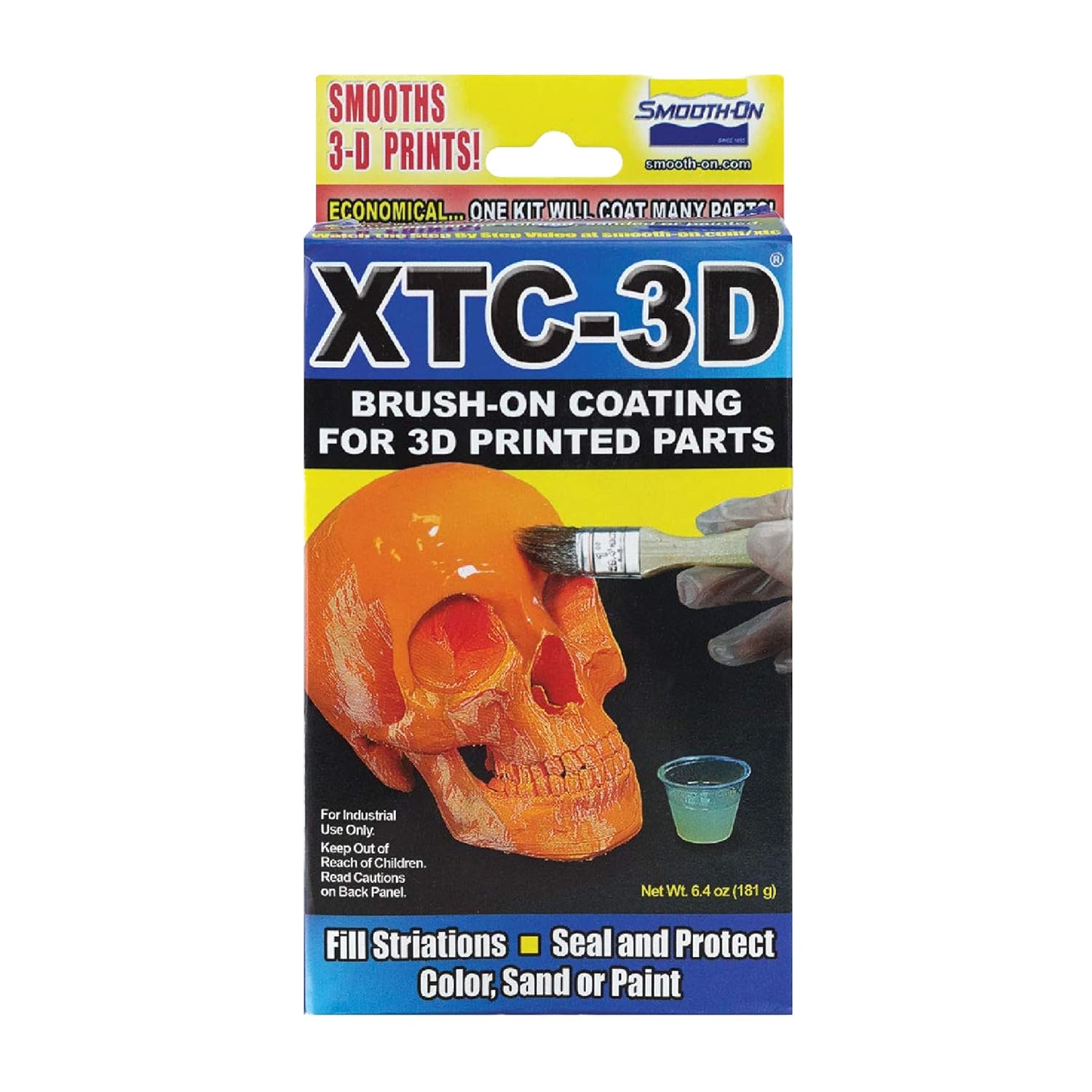 Smooth-On XTC-3D™ 20 3D Print Coating, 24 oz - Brush-On Coating for 3D Printed Parts