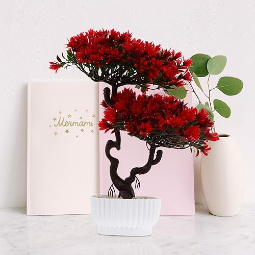 Miniatura 8 de Árbol de bonsái artificial, árbol bonsái artificial de plástico, planta japonesa en maceta, simulación de invitado, adorno de pino, planta