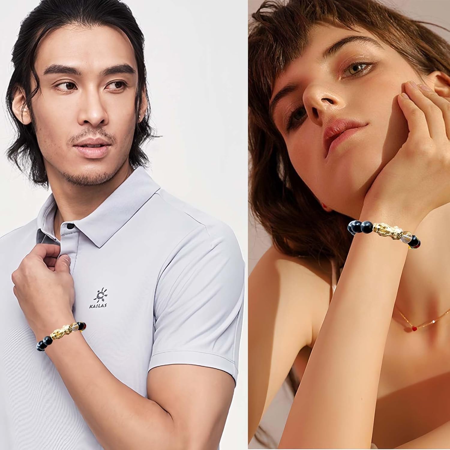 24K Gold Plated PiXiu Dragon Bracelet Feng Shui Bracelet, Obsidian Bracelet Dragon Protection for Men Women, Meditation Prayer Beads Bracelets Meaning to Attract Wealth and Good Luck(12mm) - Image 7