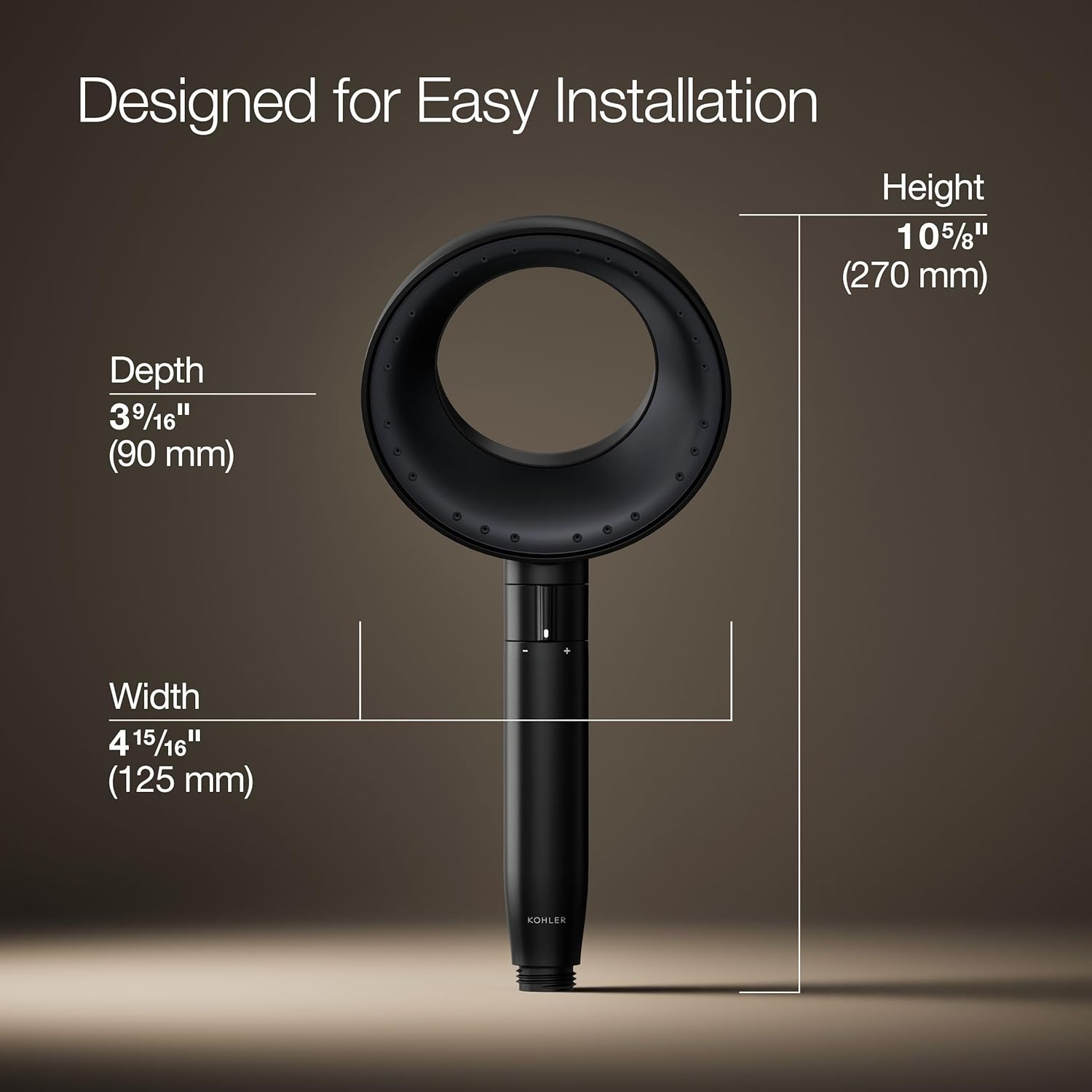Kohler 20998-BL Statement® VES Single-function handshower, 1.5 gpm, Matte Black