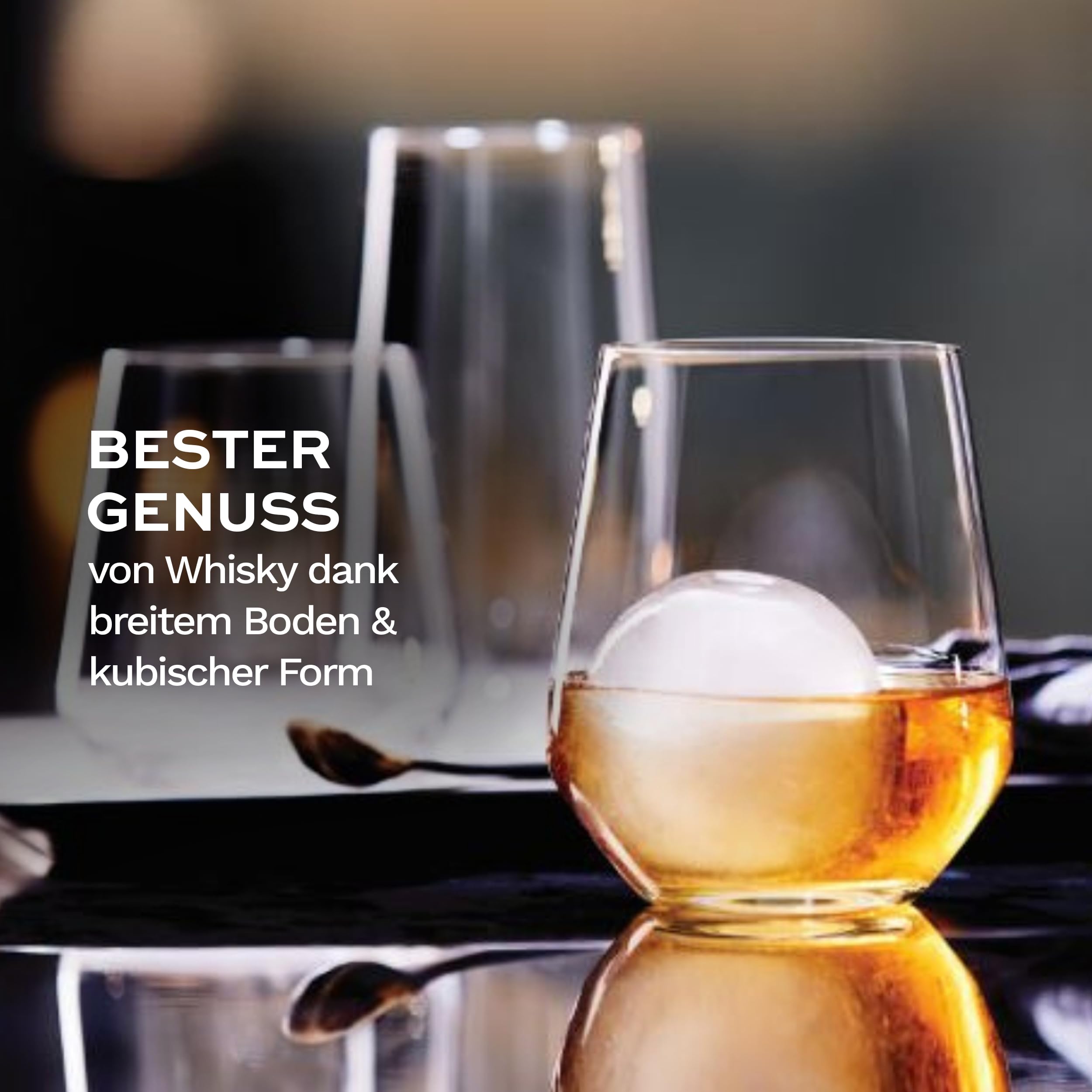 Stölzle Lausitz Quatrophil Whisky Gläser O.F. 6er-Set – Hochwertige Whiskybecher in zeitlosem Design – Whiskey Tumbler aus bleifreiem Kristallglas – Spülmaschinen- & Stoßfest – Bild 4