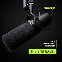 Vista 6 de Shure SM7B Micrófono dinámico vocal – Micrófono de estudio XLR para podcasting, grabación, transmisión, radiodifusión y juegos – Sonido suave