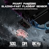 ATTACK SHARK R3PRO 46g Ultrakönnyű Gaming Egér 8000Hz Vezeték Nélküli, 26000 DPI 5