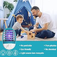 GOUSHY UV Fényes Elektromos Szúnyogirtó Lámpa - Beltéri Rovarcsapda Konyhába, Hálószobába, 4 db-os Szett, Kék, Vegyszermentes 6