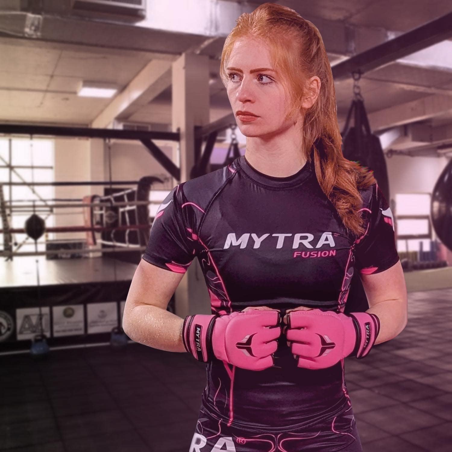 Mytra Fusion MMA Gloves Womens Sparring Gloves for Kickboxing Muay Thai Training Cage Fighting and Mixed Martial Arts Grappling Gloves