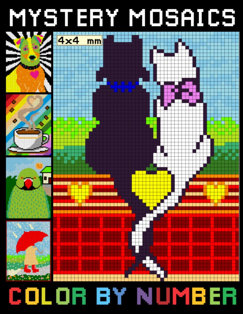 Coloriage mystère livre pixel color by number adulte relaxation