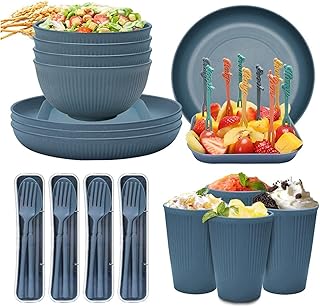 48pcs Unbreakable Dinnerware Sets for 4 People