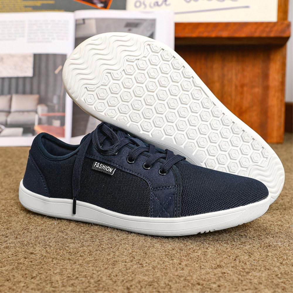 Zapatillas Barefoot Hombre Verano Transpirables Zapatillas Minimalistas Barefoot Hombre Casual Zapatillas de Trail Running Pies Anchos Ligeras Calzado Zapatos para Montaña Fitness 37-48 EU