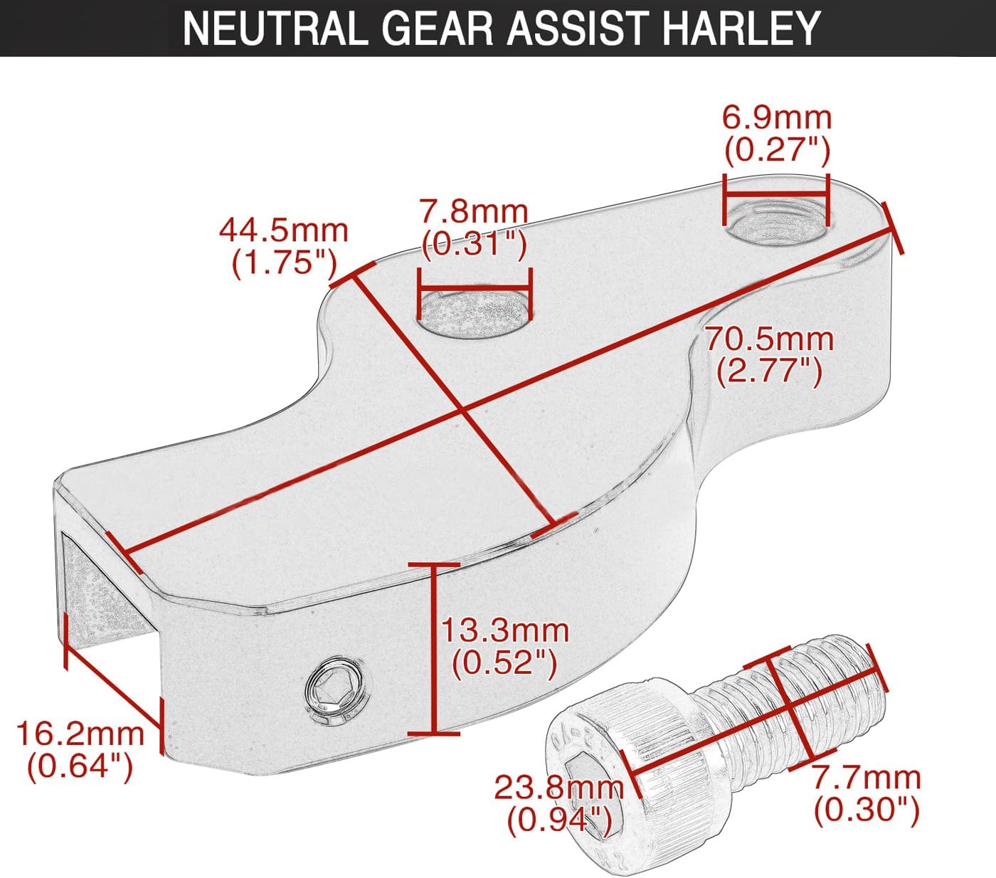 ONETEN Ez Shift Neutral Gear Assist Kit Fit for Harley 2018-2025 M8 Touring Electra Glide,Road Glide,Tri Glide and 18-Late M8 Softail Easy Neutral Finder