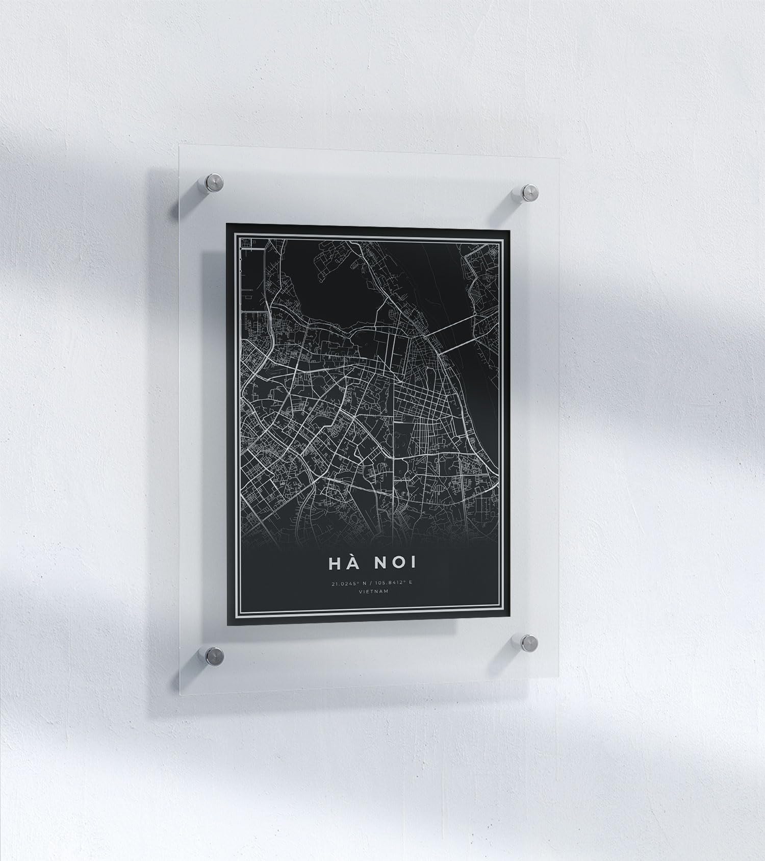 Modern Dark Poster of Hà Noi | 11x17 12x18 16x24 24x36 Minimal Unframed Print | Black Wall Art | Minimalism Hometown City Traveler Gift | Minimalist Artwork for Home Office Decor