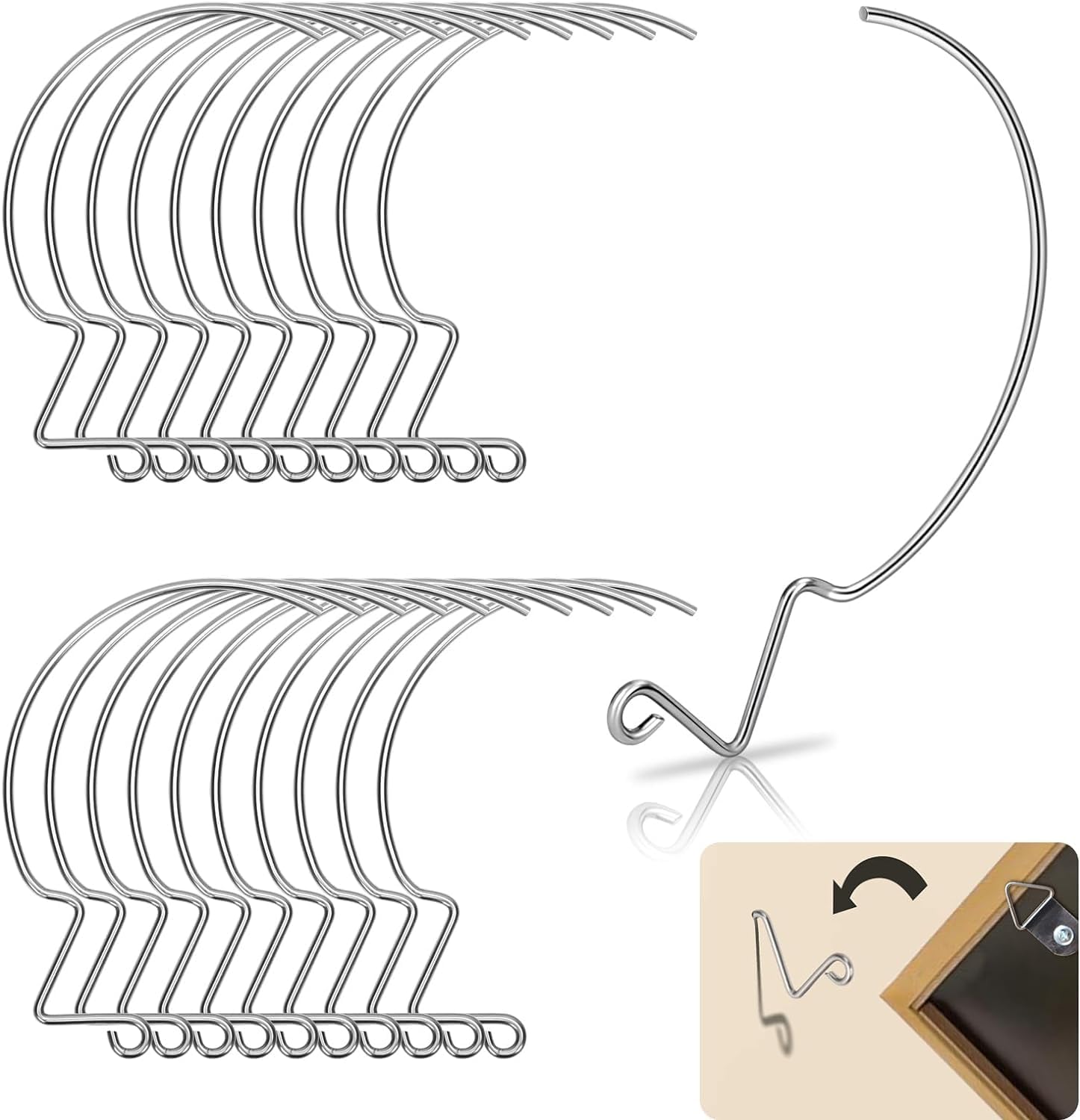 20Pcs Picture Hanger Hooks Super Hooks for Hanging Drywall Picture Hanging Hooks Heavy Duty Wall Hooks for Hanging Pictures, Photos, Frames, Planters, Art, Clock
