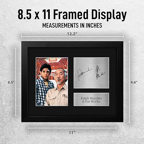 Miniatura 2 de HWC Trading Ralph Macchio & Pat Morita The Karate Kid Daniel, Mr Miyagi - Regalos enmarcados impresos con autógrafo firmado para fanáticos de