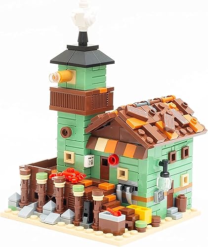 Brick Loot Fishing Village Store - Juego de construcción de casas - Kit de bloques de juguete de 427 piezas, construcción de modelo creativo para
