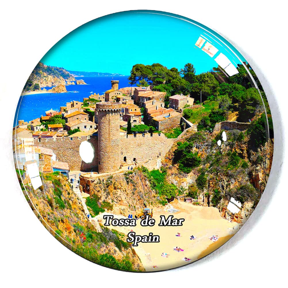 Tossa de Mar Spain Fridge Magnet Refrigerator Freezer Magnet Souvenir Decoration Magnet Sticker Glass Crafts