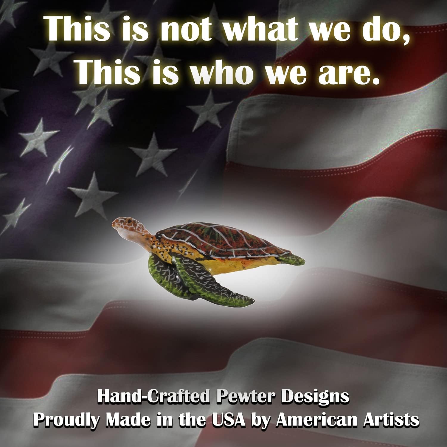 Handcrafted Hand Painted Sea Turtle Side View Magnet Personal Gift for Home Office School Classroom Studio Fridge Whiteboard Locker - Made in USA - SKU AP158MAG