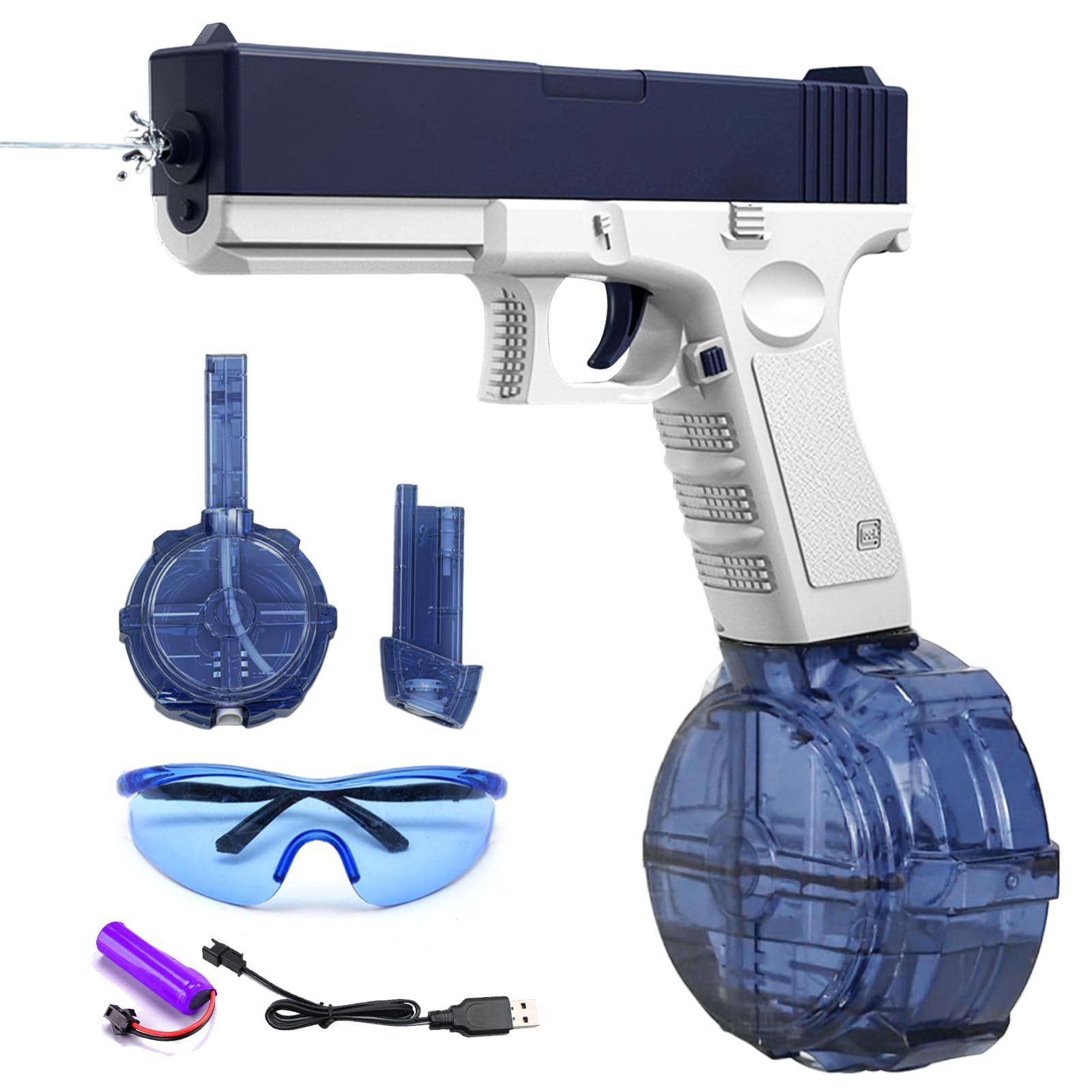 Pistola ad Acqua Elettrica, Pistola ad Acqua, Pistole ad Acqua per Bambini, Pistola Acqua, Pistola a Spruzzo ad Acqua Elettrica, Pistole d'acqua, Giocattolo per Combattimento, Estate, all'aperto (B)