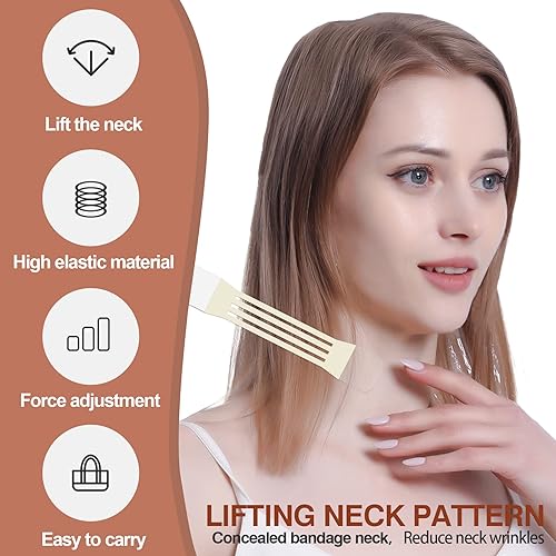 Miniatura 2 de Cintas de levantamiento de cuello, calcomanías instantáneas para levantamiento de cara, bandas adhesivas de levantamiento de cuello, herramientas de