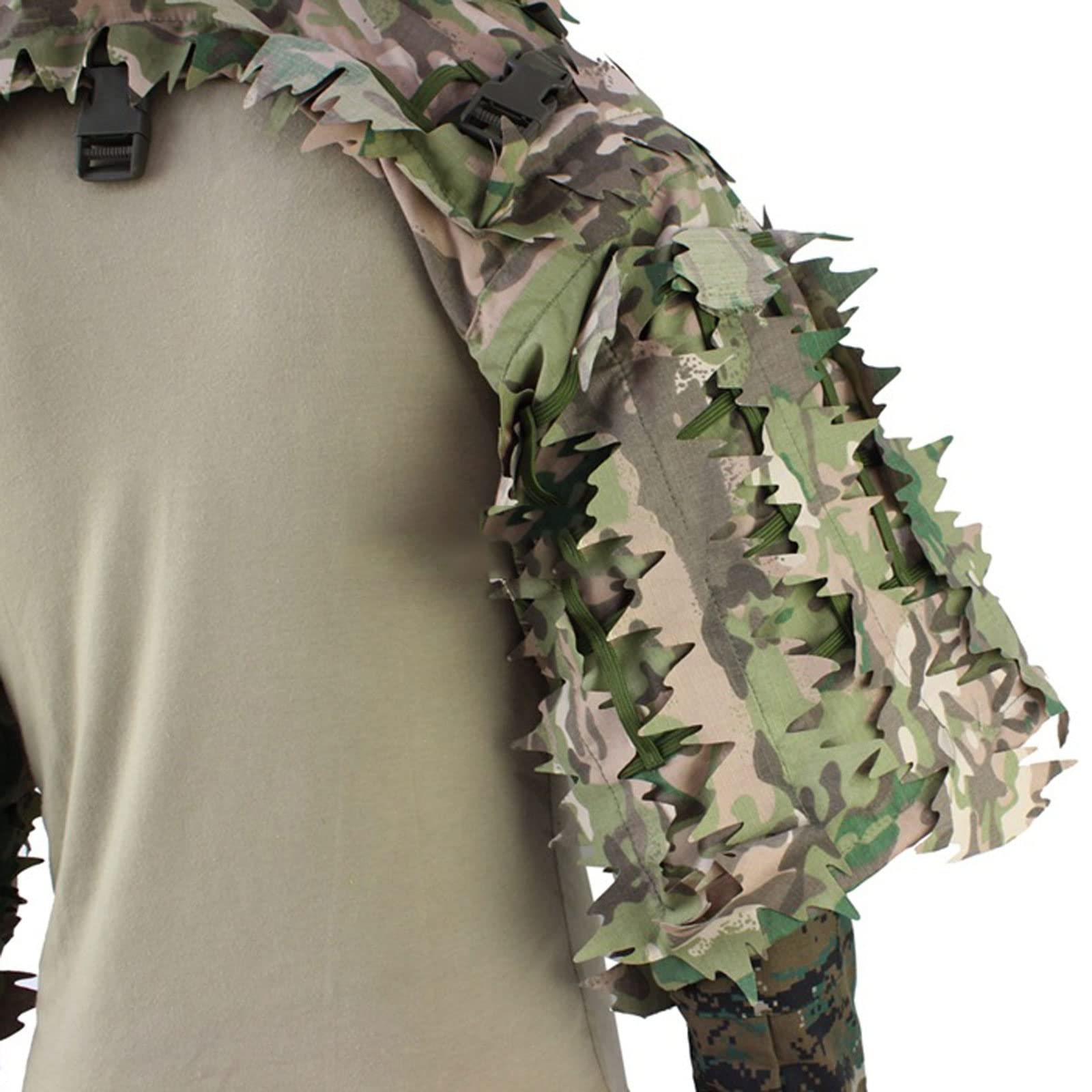 Krähenjagd Tarnung, 3D Sniper Cloak Tactical Poncho Camo Jagdbekleidung Camouflage Sniper Softair Tarnüberwurf Fotografie Jagd, Scharfschützen, CS,3D-Blattanzug-Basis
