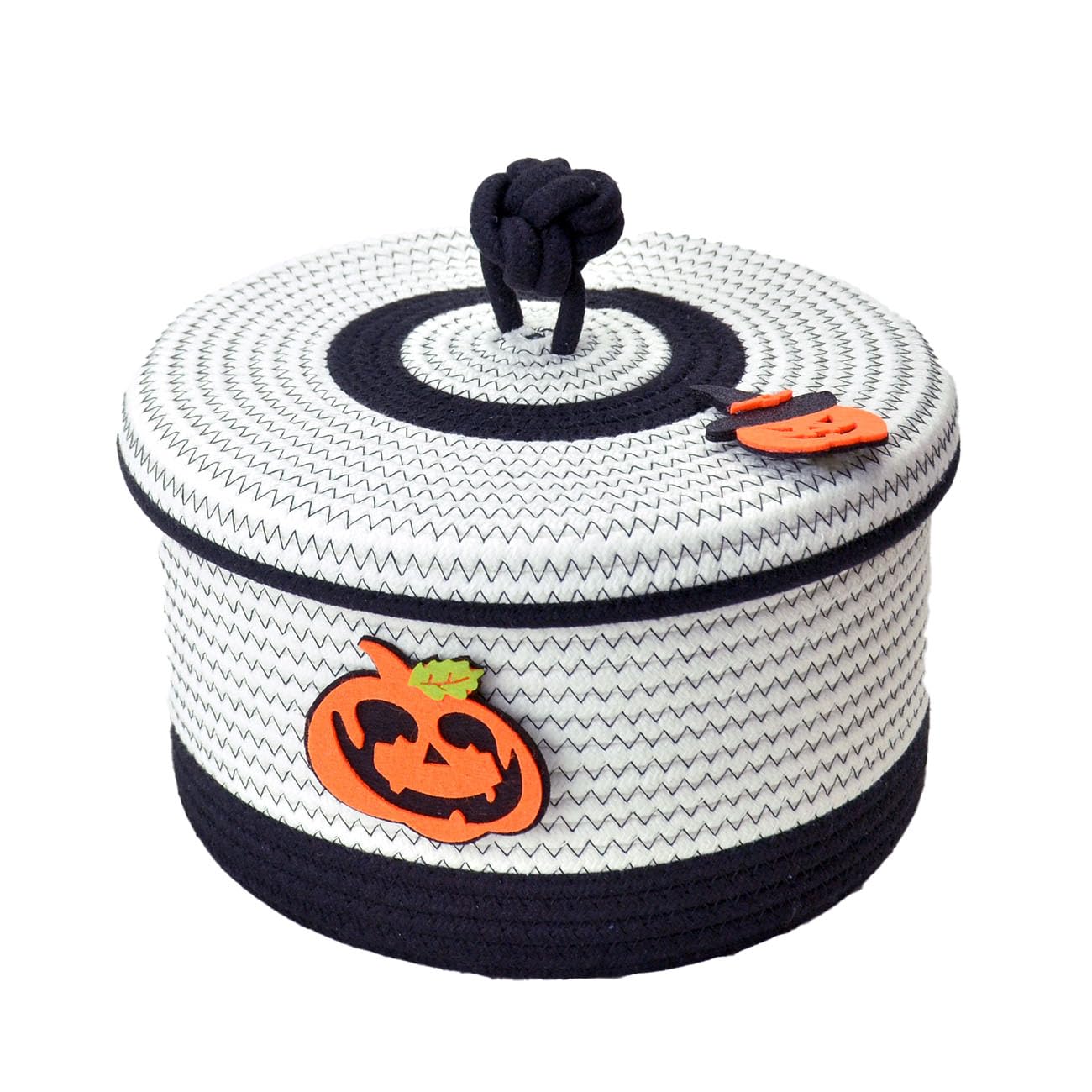 Panier de rangement rond coton pour éliminer le désordre de table