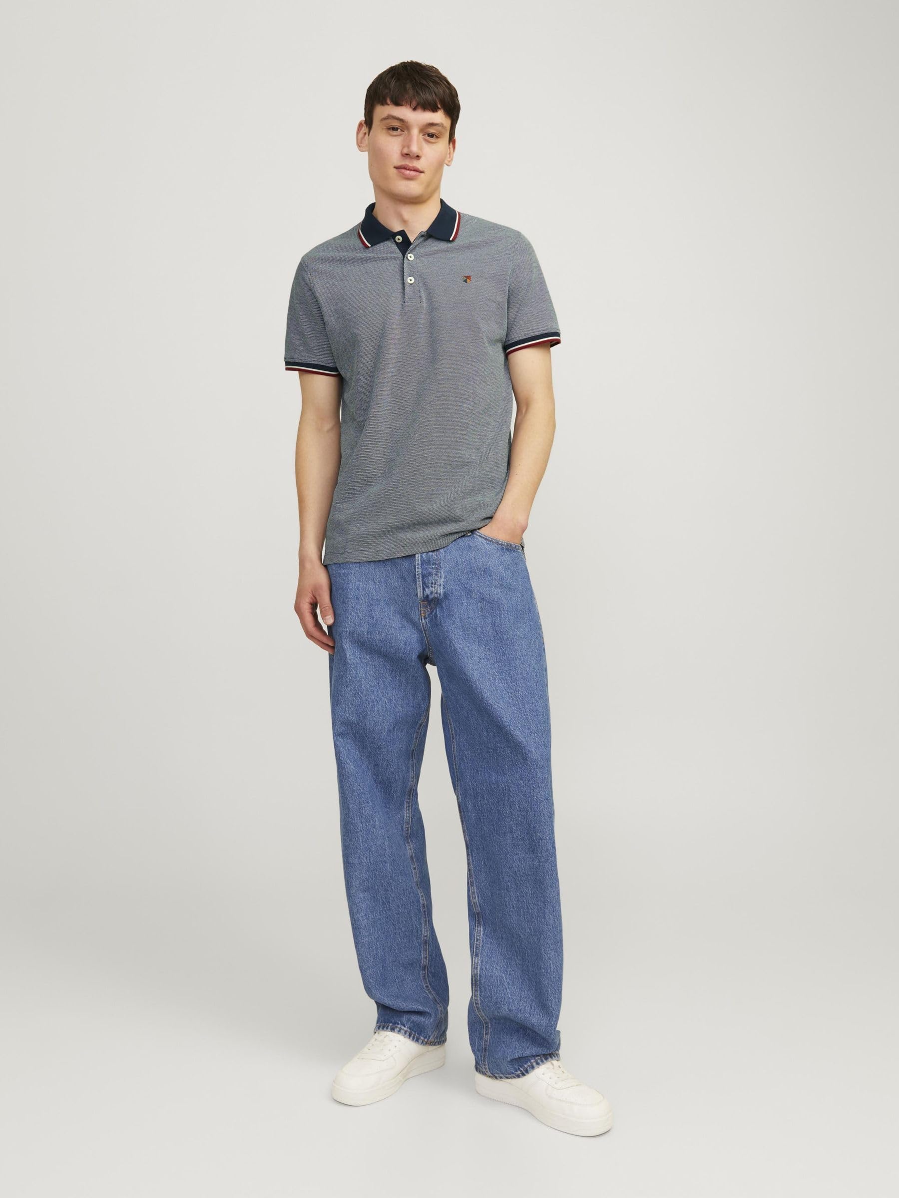 JACK & JONES Premium Polo Plain Shirt Collar Polo