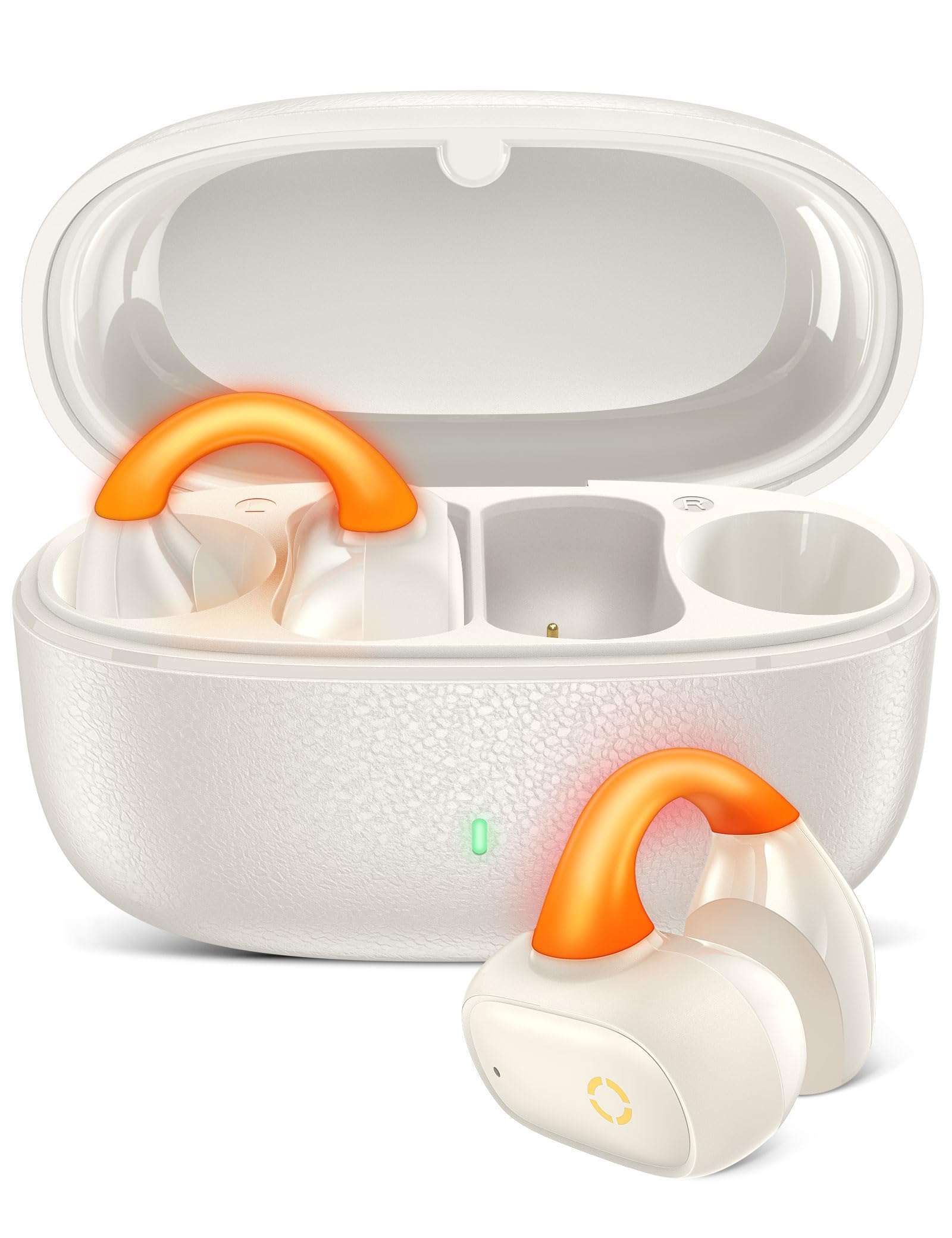 Clip On Open Ear Wireless Earbuds for iPhone 17 16 Pro Max 15 Plus Samsung S25 Ultra S24 S23, 2025 Sports Bluetooth Earphone HD Sound Comfortable for