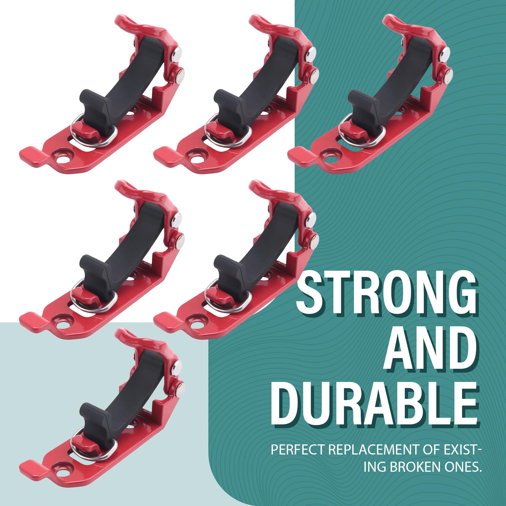 Support pour Pelle pour Barres de Toit de Voiture, Kit de Support de, Accessoires de Barre de Toit Rouges pour Camion, Bateau, Équipement Militaire et Outils.