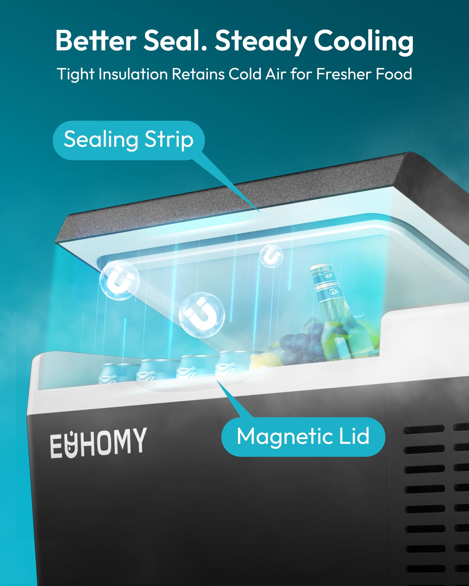 EUHOMY 48QT 12 Volt Refrigerator, -4℉~68℉ Portable Freezer for Car thumbnail 12