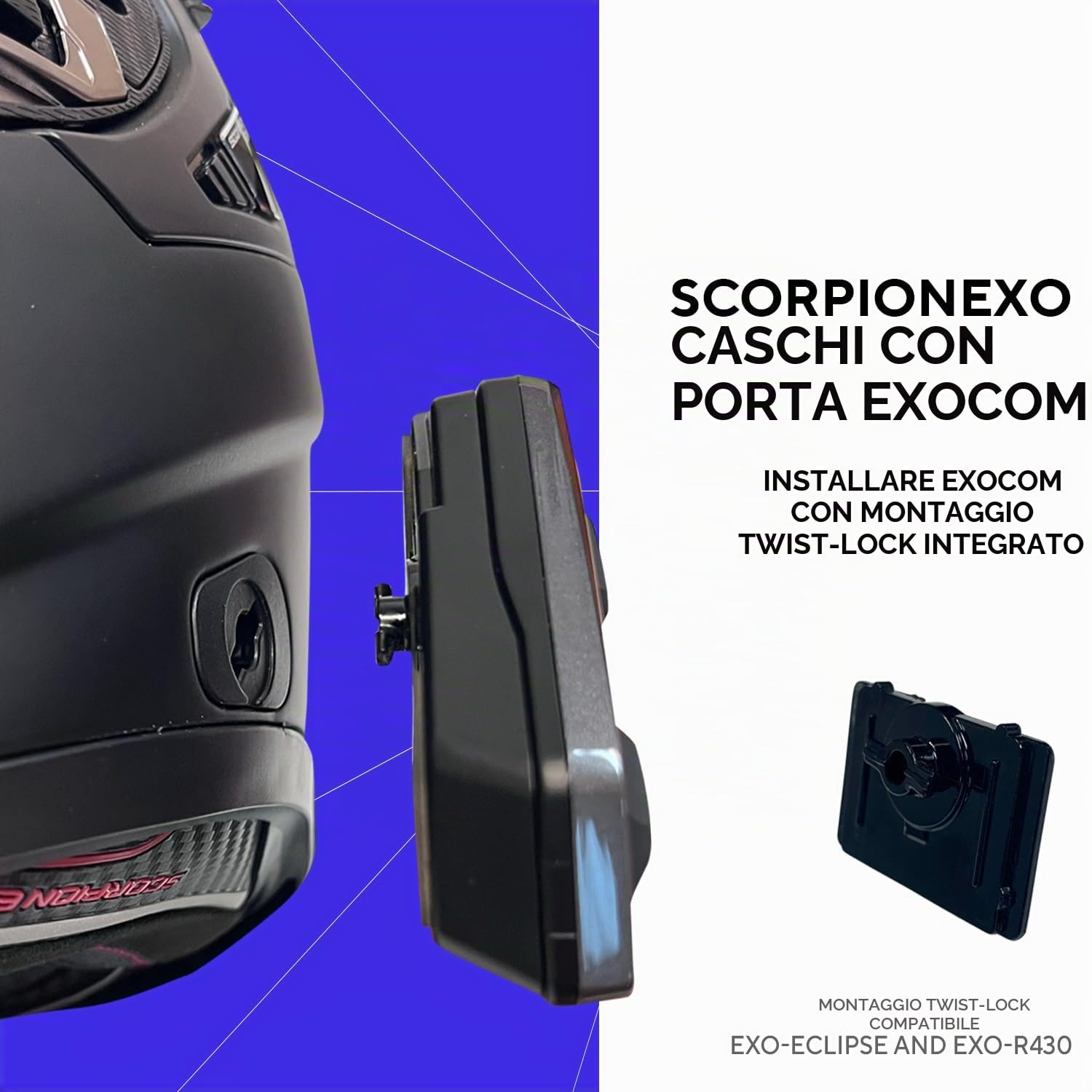 EXOCOM Interfono Bluetooth Scorpion Link 1C Singolo