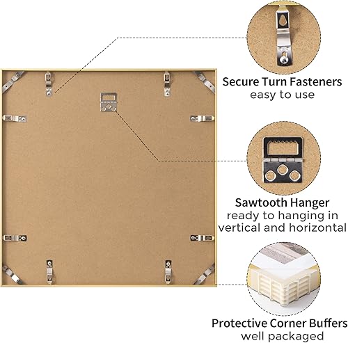 Miniatura 223 de Fun Memories Portarretratos de metal de 16 x 20 pulgadas con paspartú de 11 x 14 pulgadas, acabado de aluminio cepillado, parte delantera de vidrio